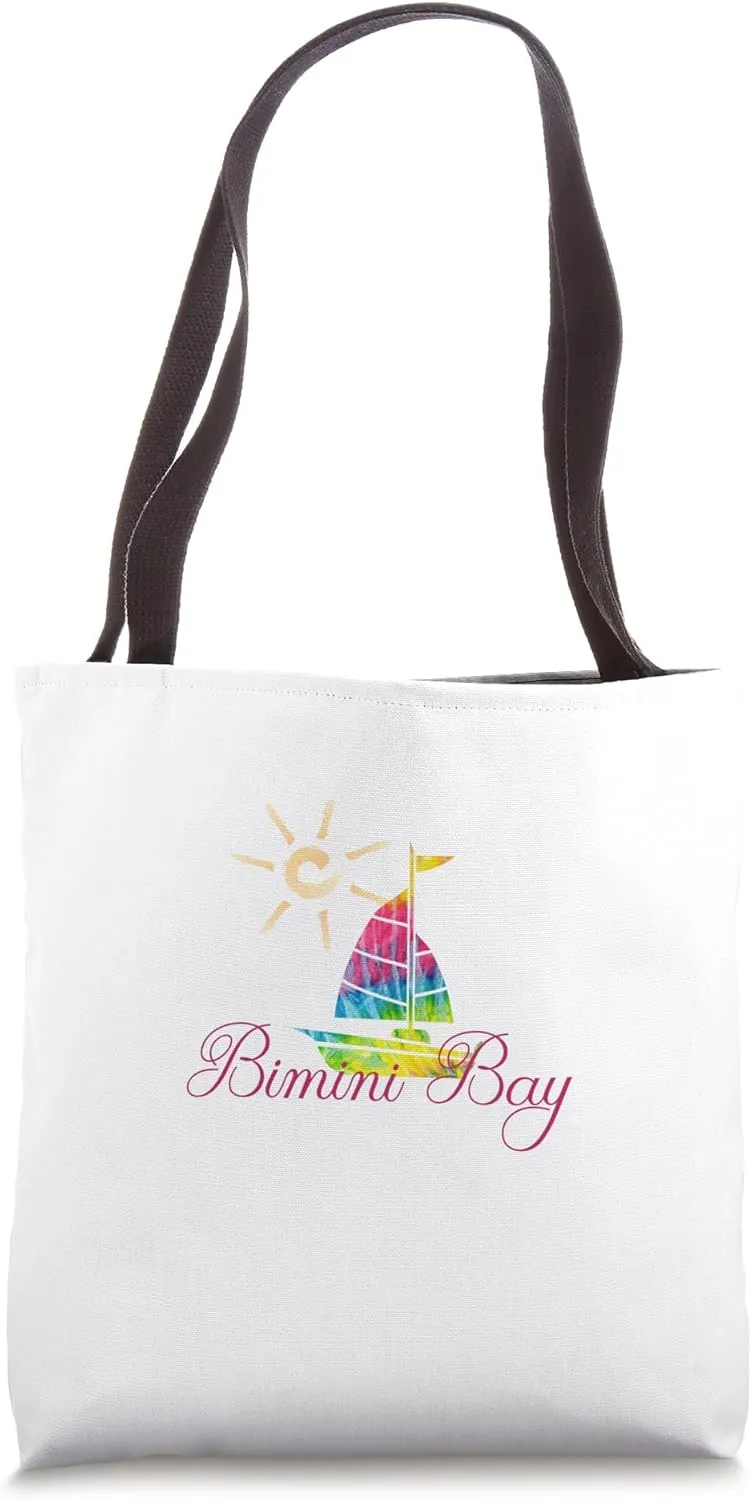 Bimini Bay Tye Dye Sailboat Tote Bag