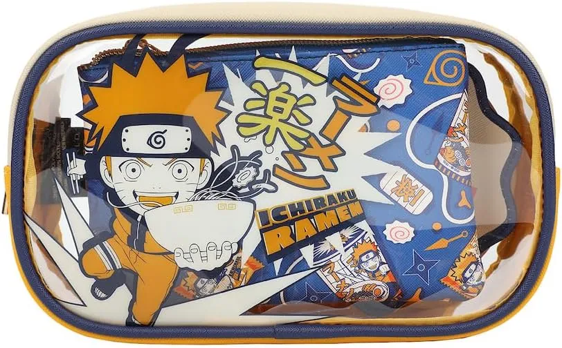 Bioworld Naruto Ichiraku Ramen Travel Cosmetic Bags - Set of 3
