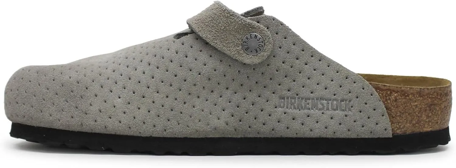 Birkenstock Unisex Boston BS Suede Embossed Sandals