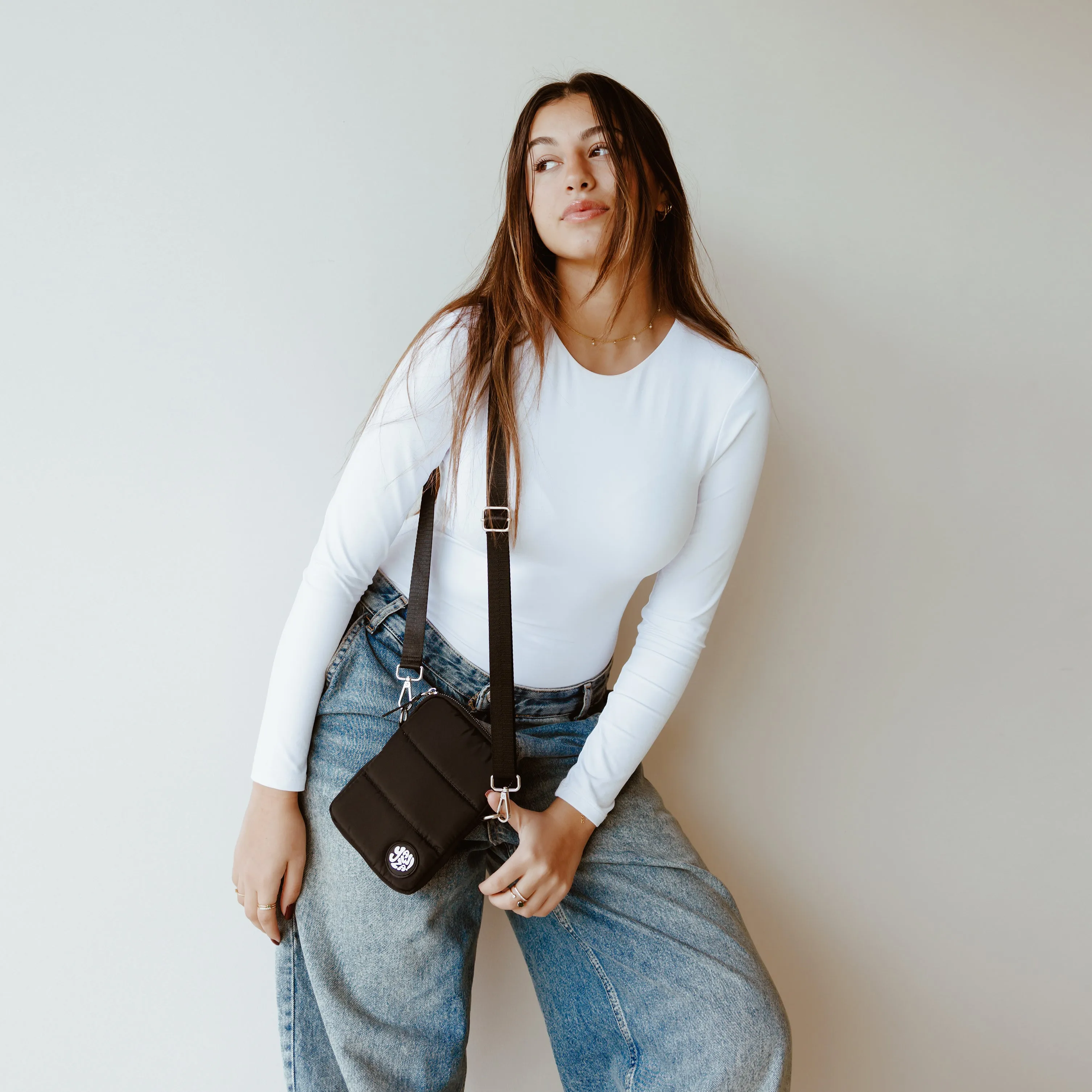 Black Nylon Mobile Bag