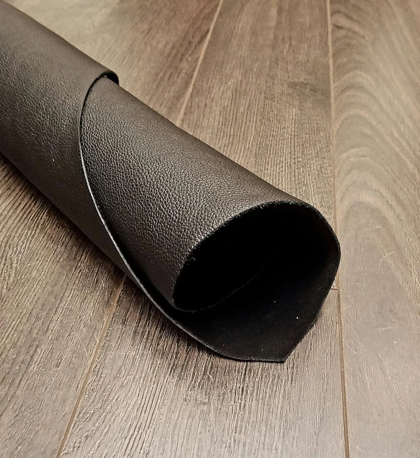 Black Upholstery Pebble Grain Cowhide Leather Various Size (20"x30" inch Cutting) for Handbag, Footwear, Upholstery Repairs