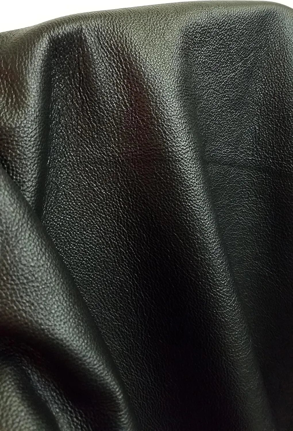 Black Upholstery Pebble Grain Cowhide Leather Various Size (20"x30" inch Cutting) for Handbag, Footwear, Upholstery Repairs