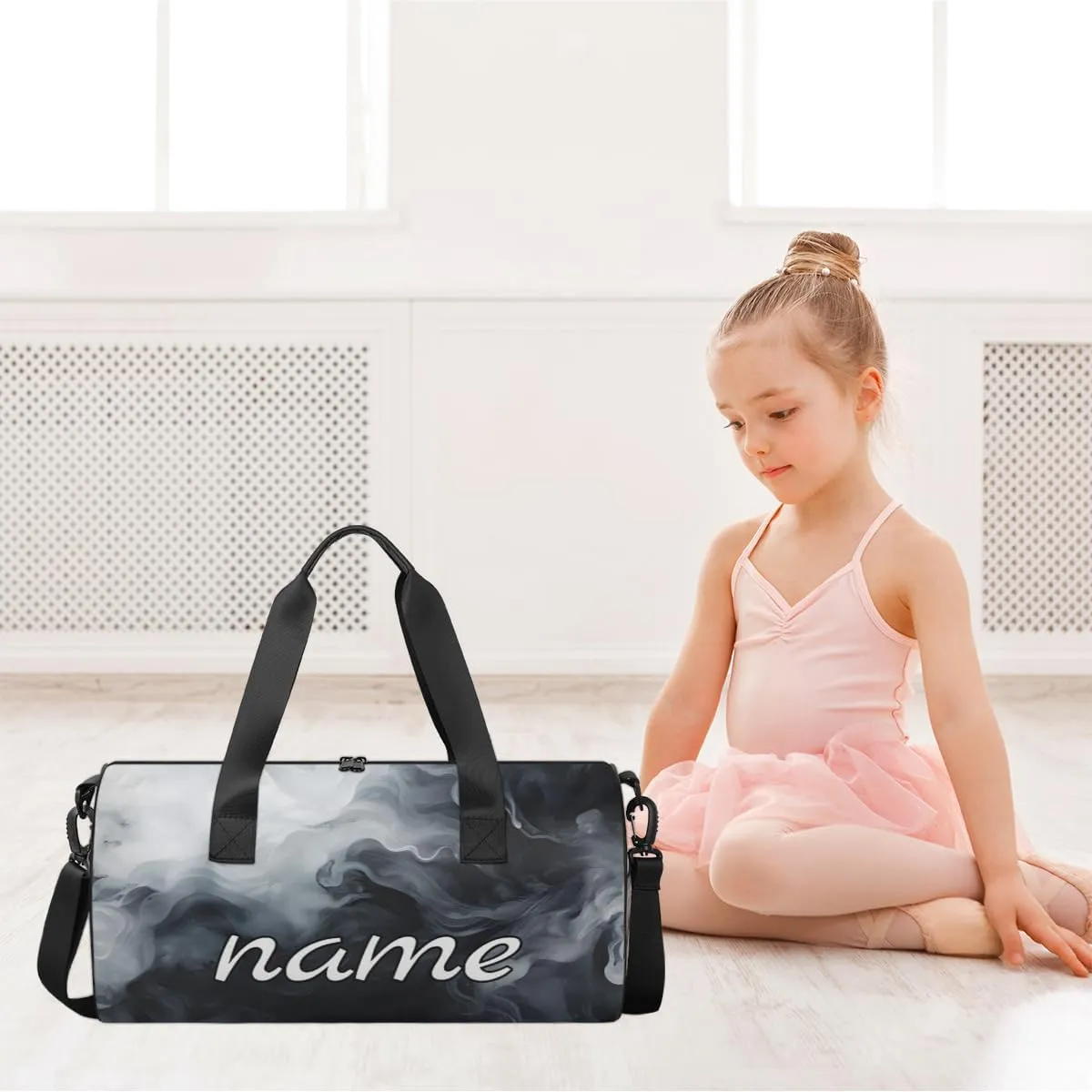Black White Tie Dye Custom Duffel Bags Weekender Bags Custom Sport Duffel Bag Carry on Overnight Weekender Bag
