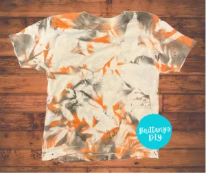 Blank Orange and Black Tie Dyed Top