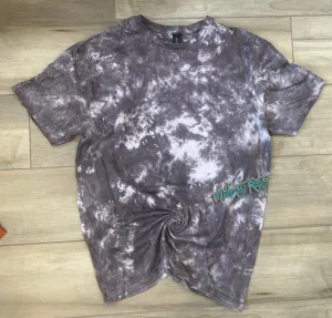 Blank Tie Dye Top in Black