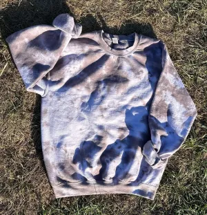 Blank Tie Dye Top in Brownie