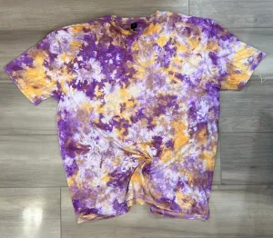Blank Tie Dye Top in Orange and Purple