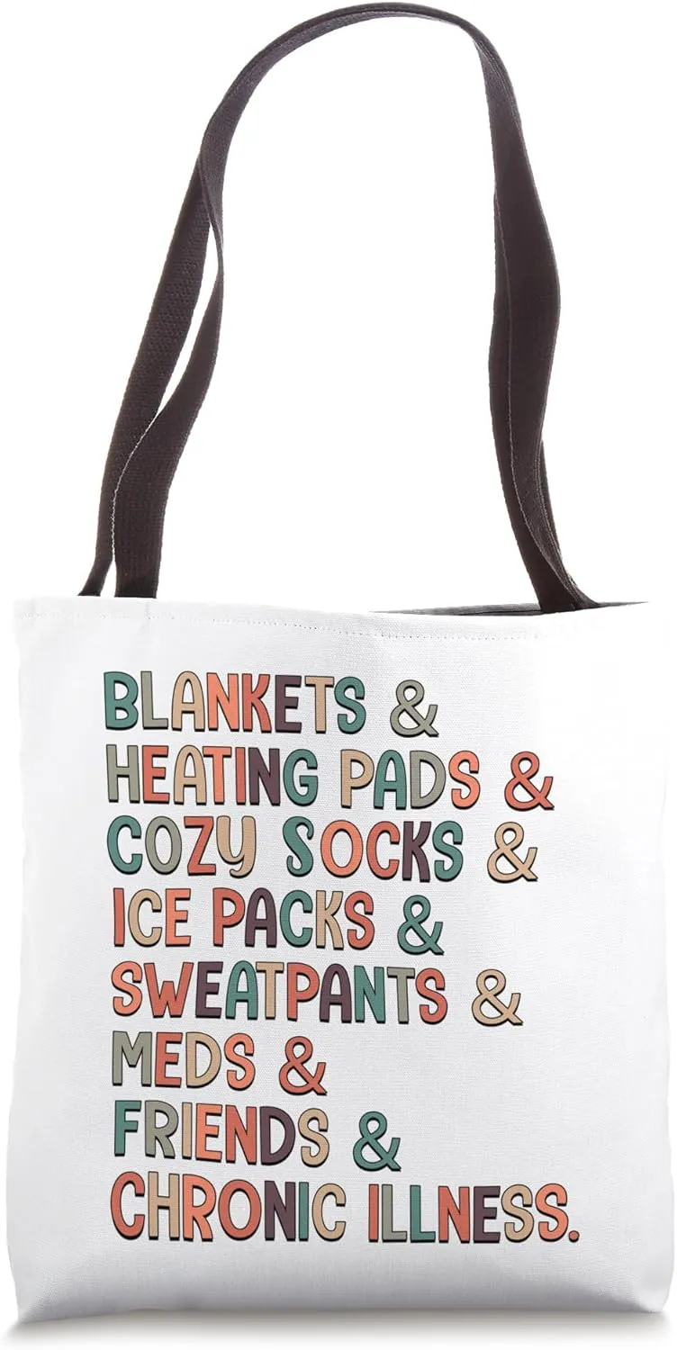 Blankets & Heating Pads Cozy Socks Chronic Illness Spoonie Tote Bag
