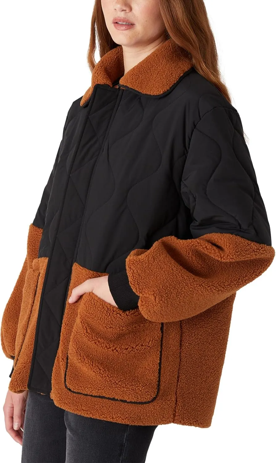 [BLANKNYC] Womens Sherpa Quilted Jacket