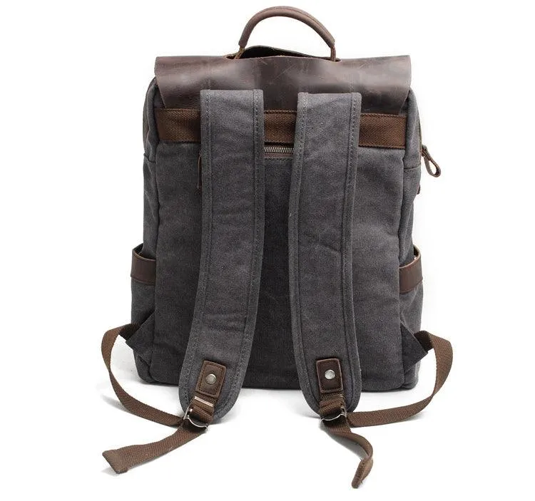 Blended Smart Thick Canvas BackPack Bag- coffee