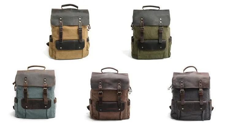 Blended Smart Thick Canvas BackPack Bag- Dark Grey