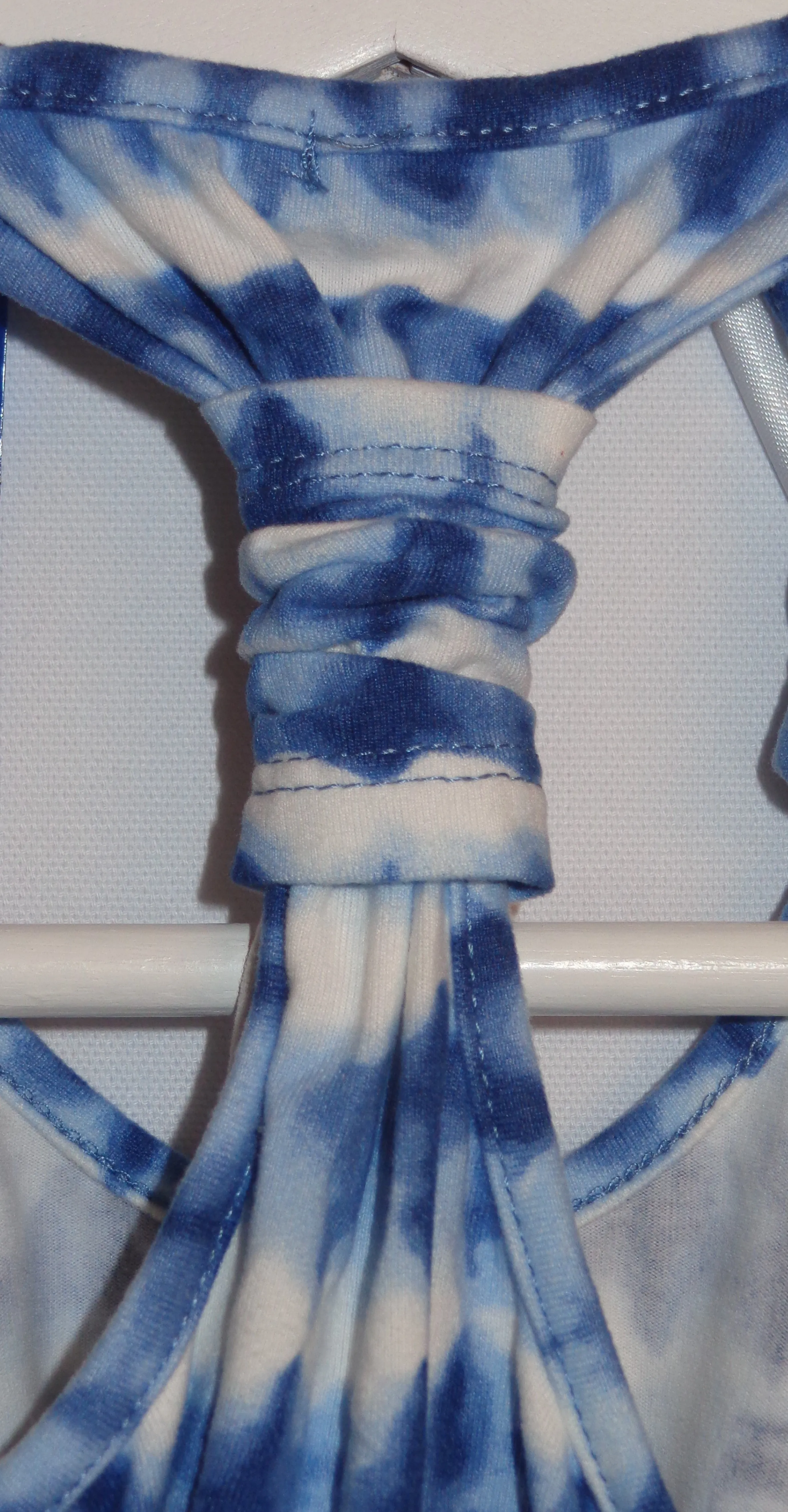 Blue & White Tie Dye Summer Dress