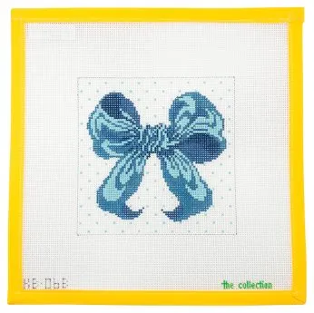 Blue Bow Needlepoint Canvas