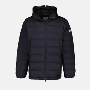 Blue Nylon Down Jacket