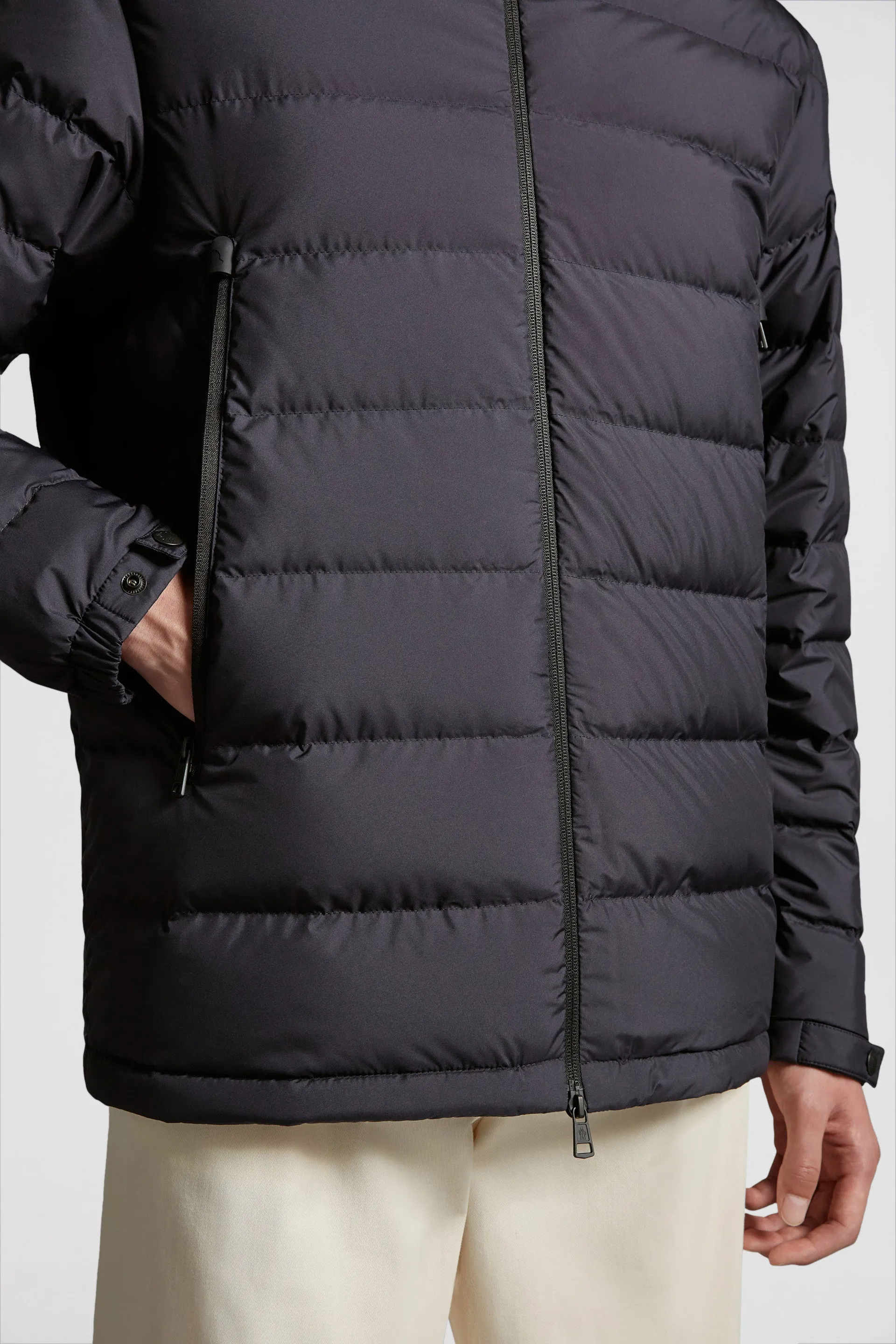 Blue Nylon Down Jacket