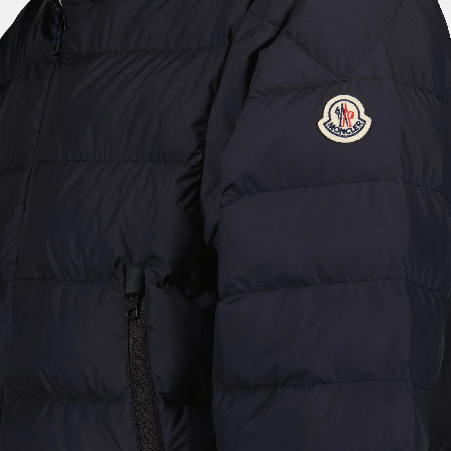 Blue Nylon Down Jacket