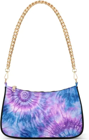 Blue Purple Circle Tie-dye Crossbody Bags for Women Tote Bag Women's Shoulder Handbags Clutch Purses for Women