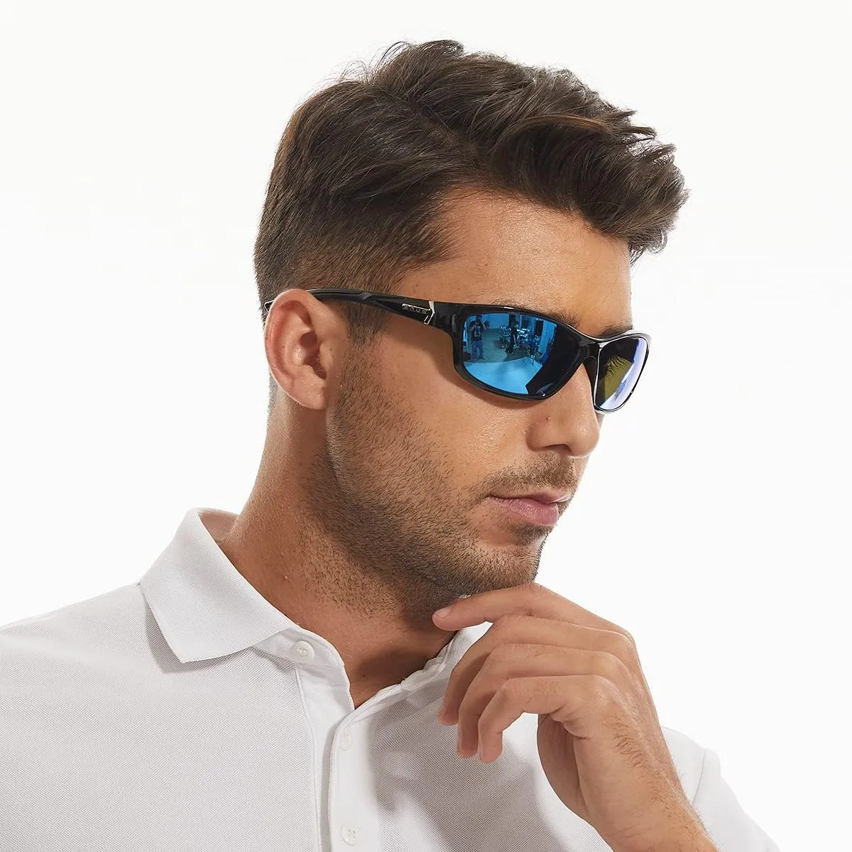 Bnus corning glass lens polarized sunglasses for men & Women italy made w. High Performance Plastic Lens option