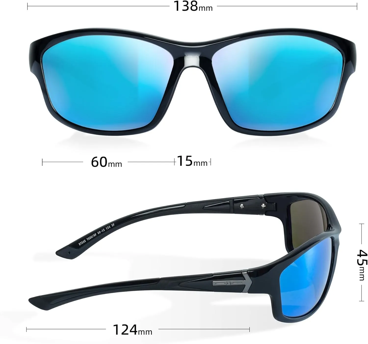 Bnus corning glass lens polarized sunglasses for men & Women italy made w. High Performance Plastic Lens option