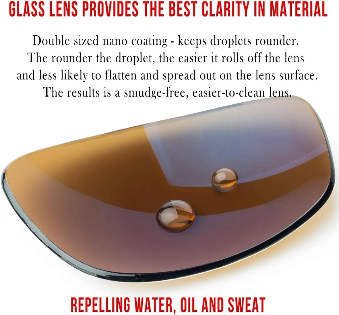 Bnus corning glass lens polarized sunglasses for men & Women italy made w. High Performance Plastic Lens option