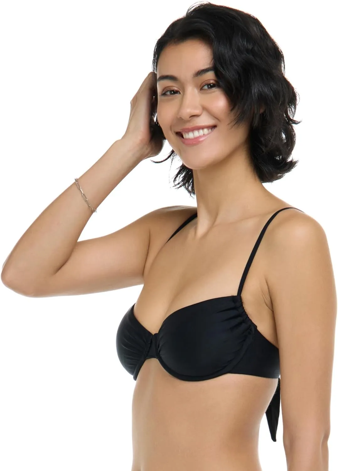Body Glove Women's Smoothies Alice Solid Underwire Bikini Top with Sash-tie Back