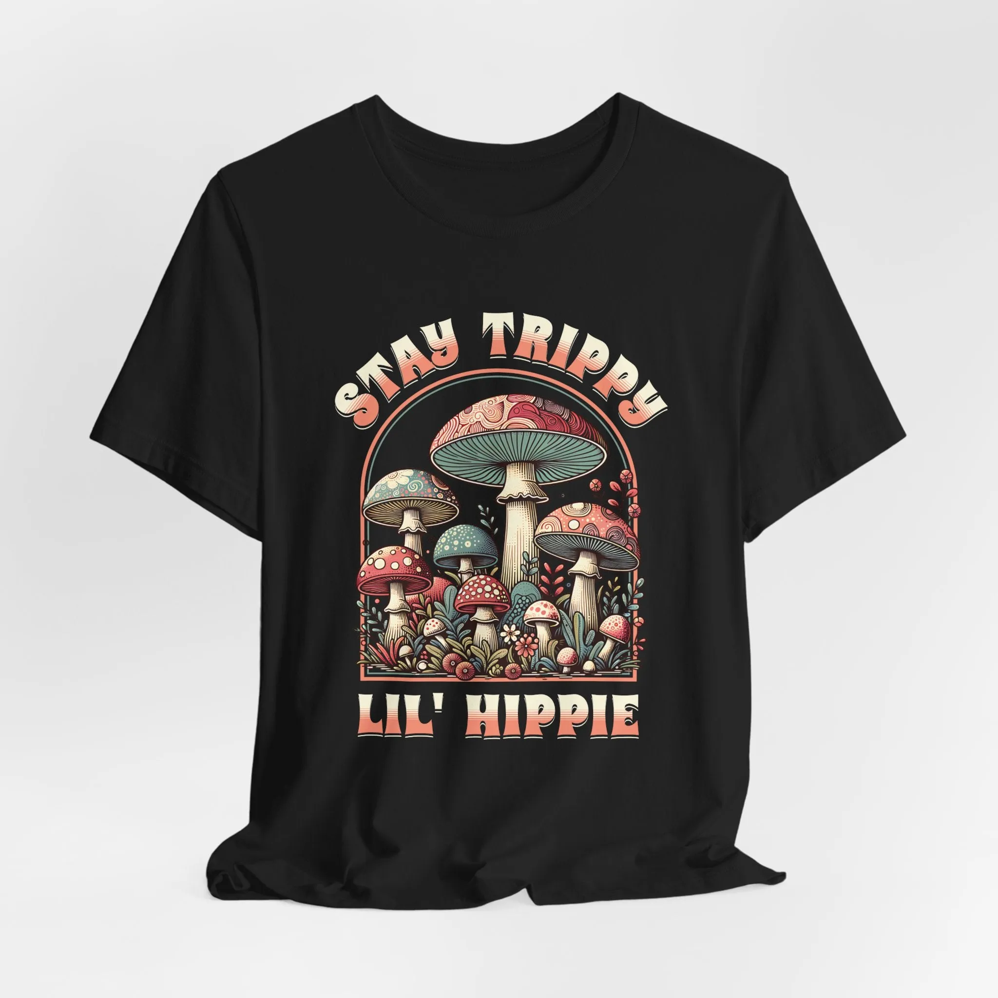 Boho Groovy Mushroom Stay Trippy Lil Hippie T-Shirt