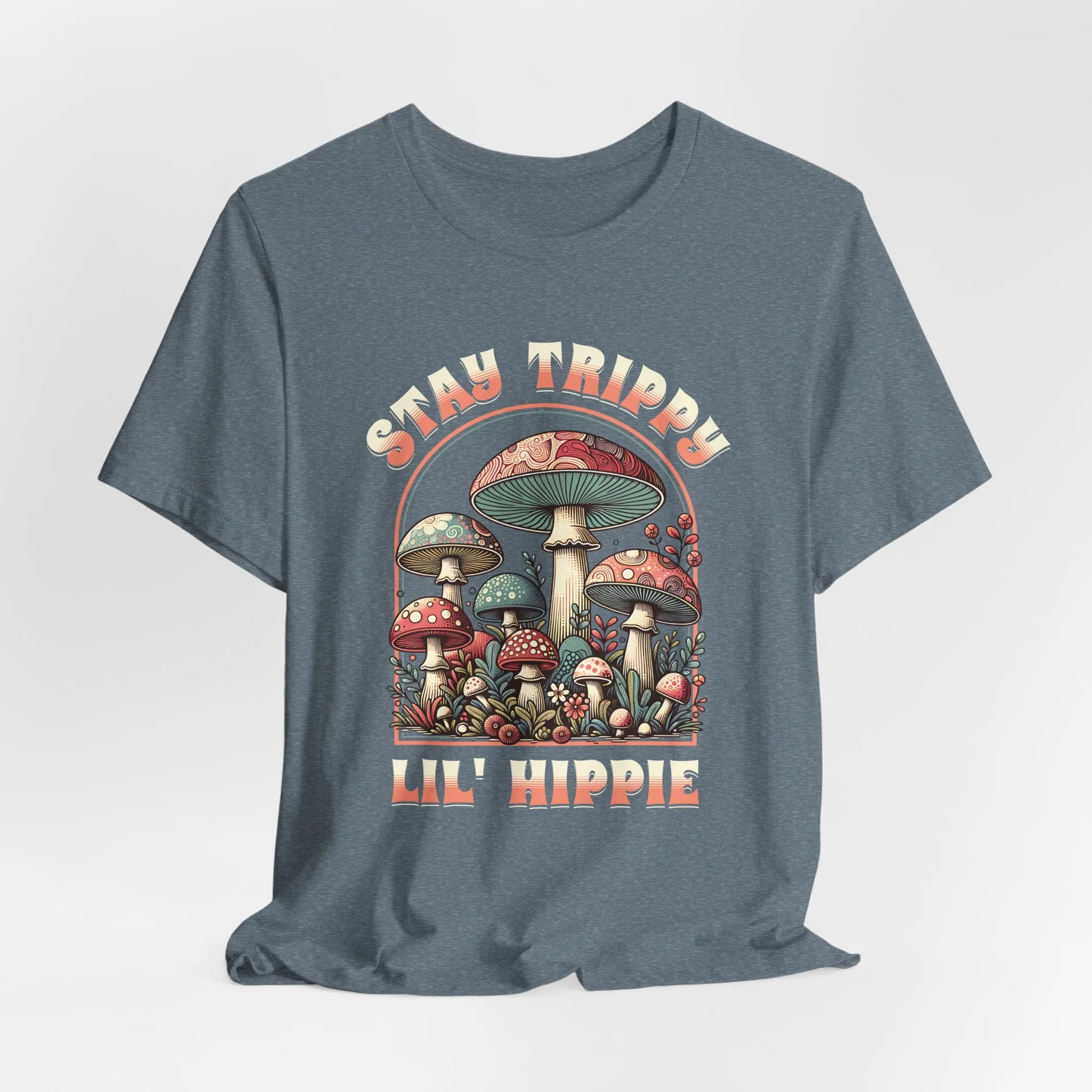 Boho Groovy Mushroom Stay Trippy Lil Hippie T-Shirt