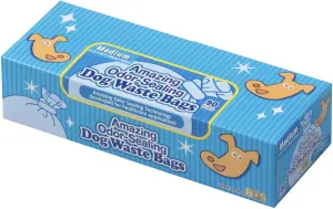 BOS Amazing Odor Sealing Dog Poop Bags - Durable and Unscented [Size: M, Color: Light Blue] (90 Count, Pack of 1) (90 Bags)