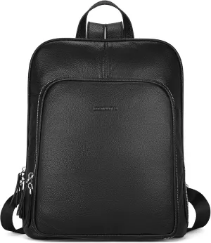 BOSTANTEN Genuine Leather Backpack Purse Casual College Travel Bags for Women