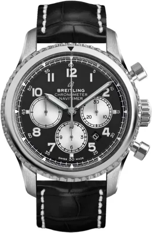 Breitling Navitimer 8 Chronograph Automatic Chronometer Black Dial Men's Watch AB0117131B1P1