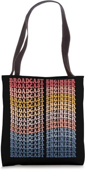 Broadcast Engineer Groovy Retro Tote Bag