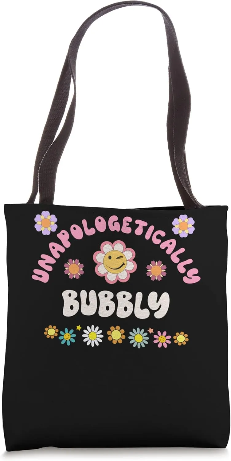 BUBBLY Retro Groovy Unapologetically BUBBLY Tote Bag