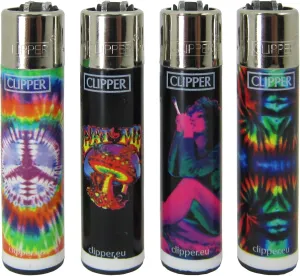 Bundle - 4 Items - Clipper Lighter Tie Dye"Trip 2" Collection