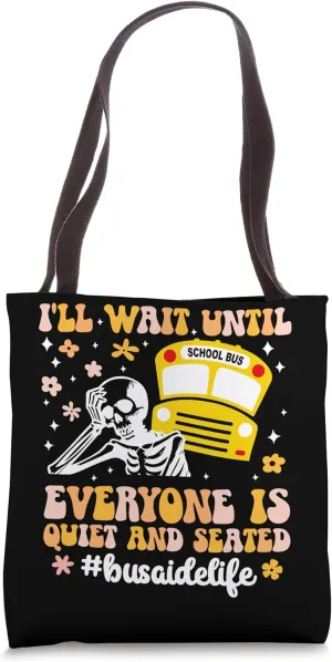 Bus Aide Life School Bus Aide Groovy Tote Bag