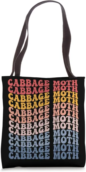 Cabbage Moth Groovy Retro Tote Bag