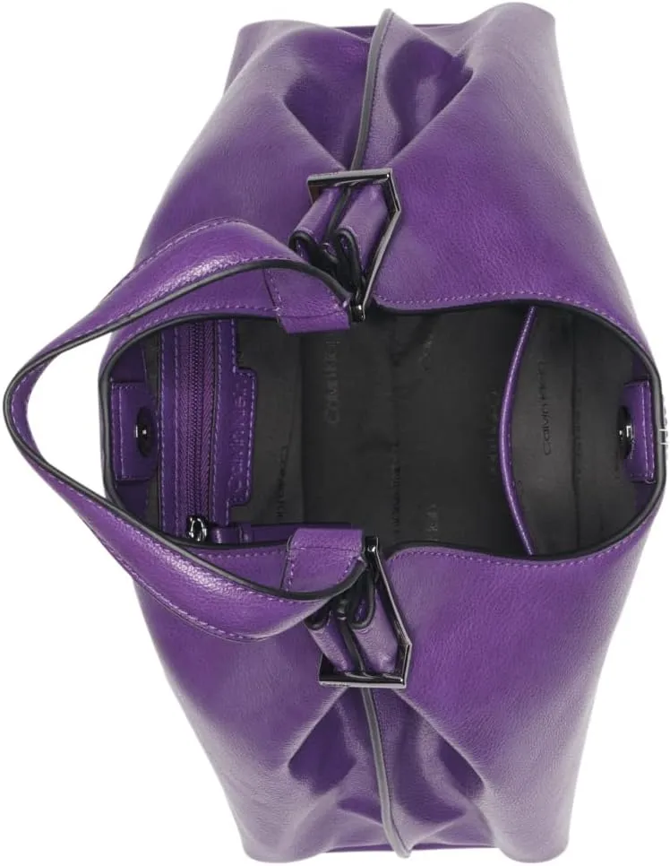Calvin Klein Women's Falcon Shoulder Bag – Vegan Leather, 2 Pockets