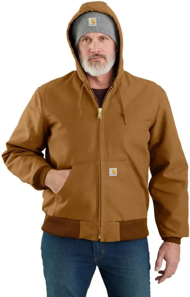 Carhartt Men's J140 Loose Fit Firm Duck Insulated Flannel-Lined Active Jac