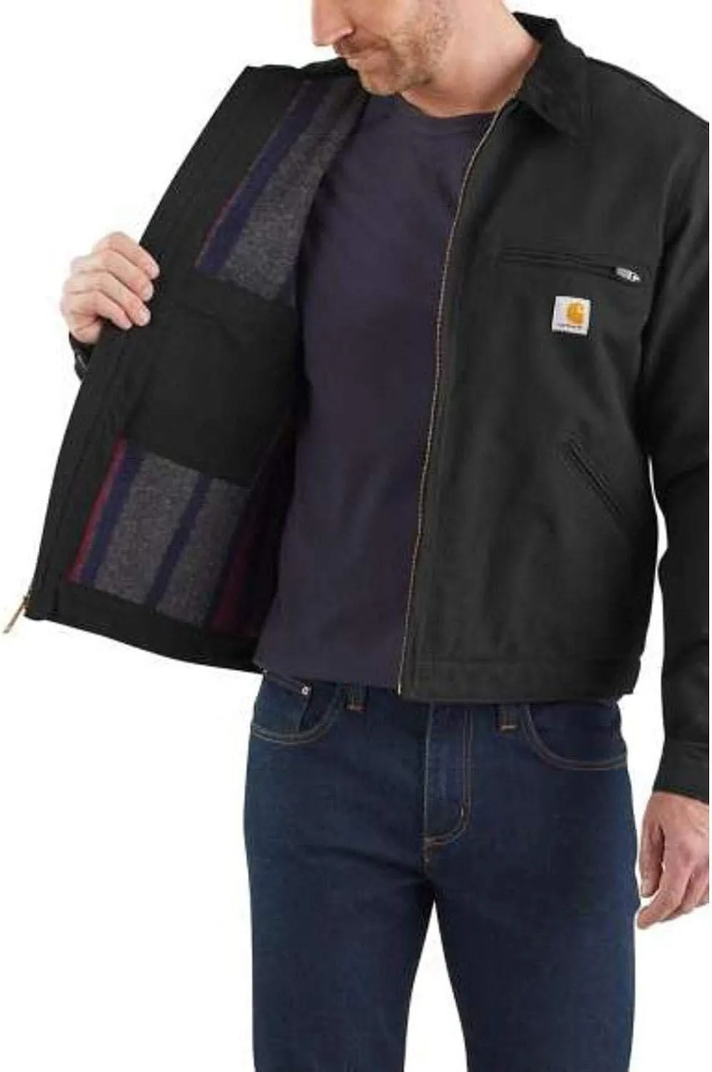 Carhartt Men's Relaxed Fit Duck BlanketLined Detroit Jacket