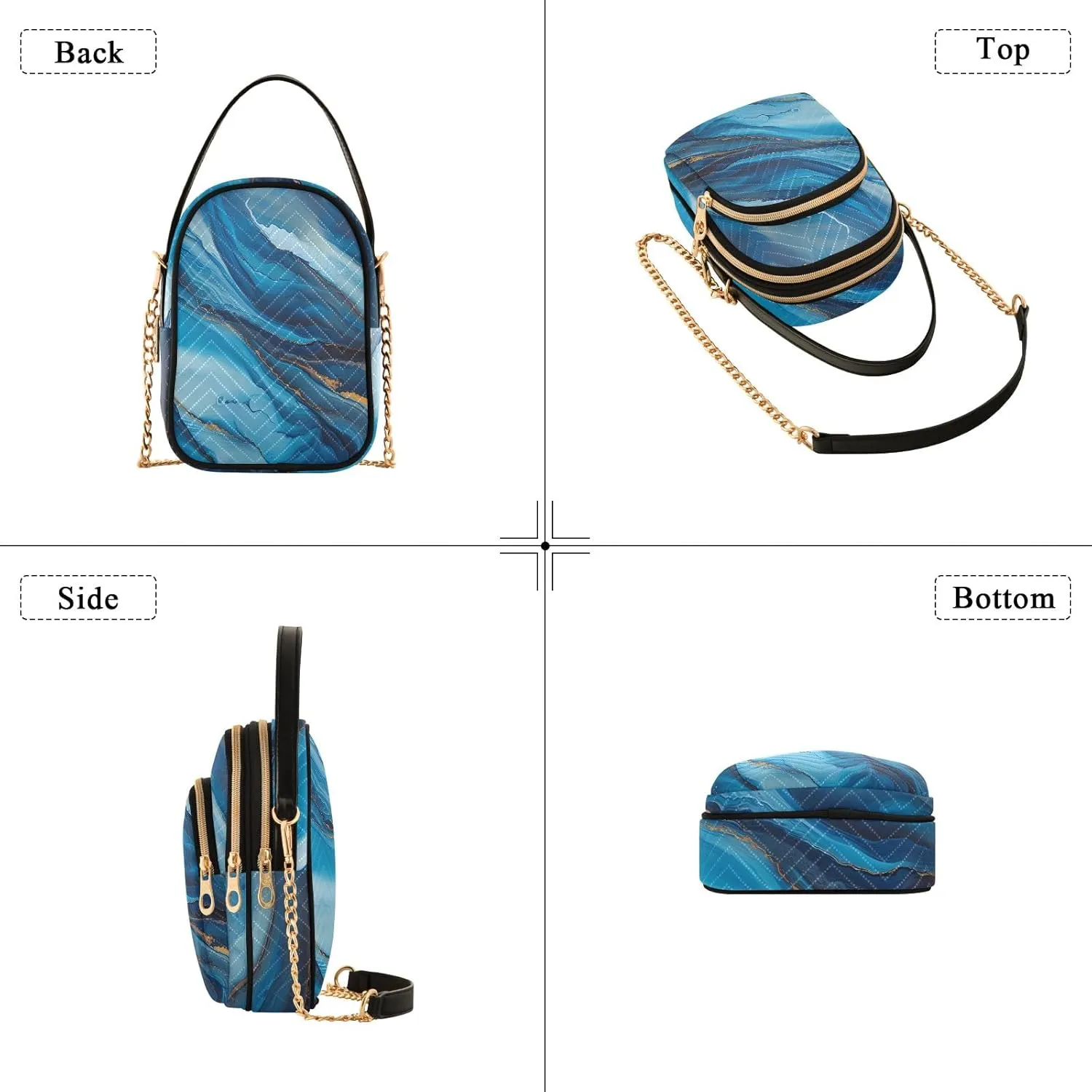 Cartoon Small Handbag Crossbody Bag for Women Quilted Bags Shoulder Purse Phone Wallet Chain Bag