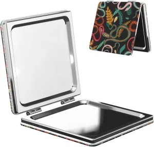 Cartoon Snake Blue Red Women Small Makeup Mirror Portable Pocket Cosmetic Mirror for Travel