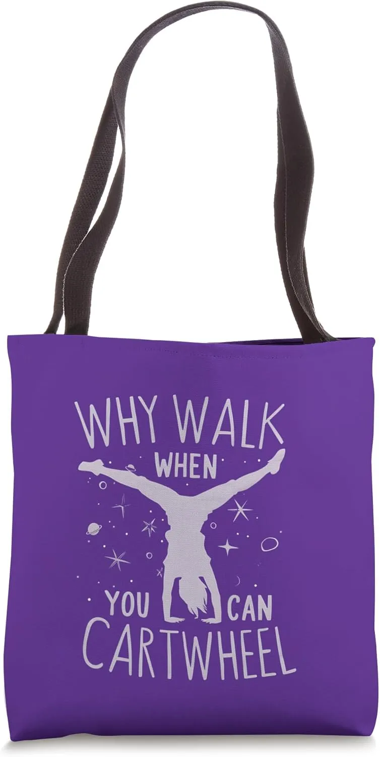 Cartwheel Gymnast Girl Tote Bag