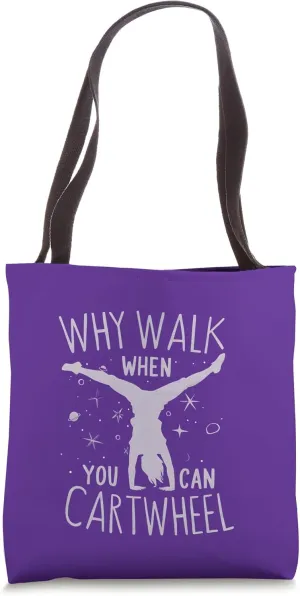 Cartwheel Gymnast Girl Tote Bag
