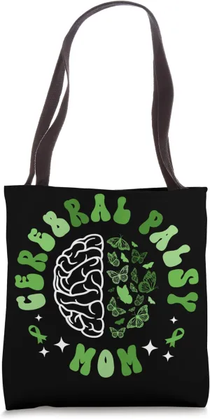 Cerebral Palsy Mom Groovy Mom Of A Cerebral Palsy Warrior Tote Bag