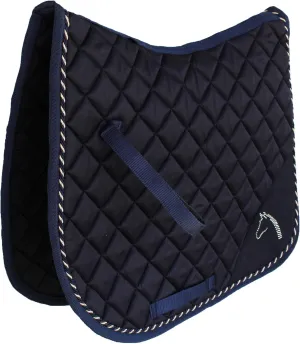 CHALLENGER Horse English COB Quilted All Purpose Riding Square Saddle Pad Crystal Navy 72M01F