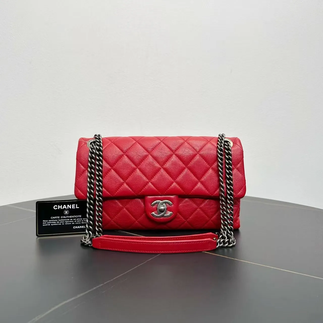 Chanel Classic Flap Red Shoulder Bag