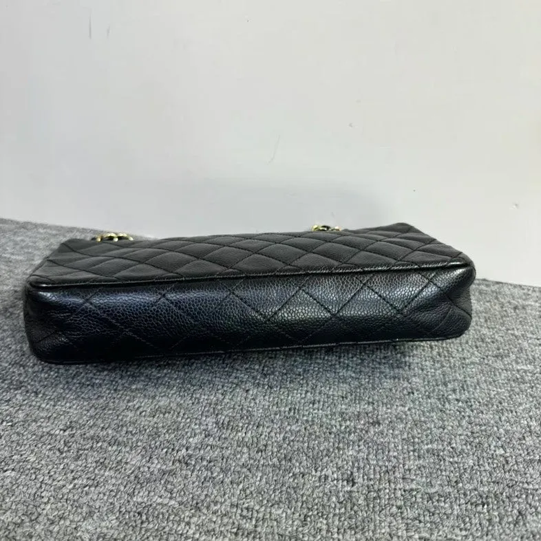Chanel Classic Quilted Black Leather Shoulder Bag