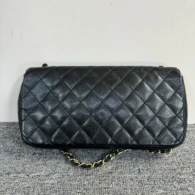 Chanel Classic Quilted Black Leather Shoulder Bag