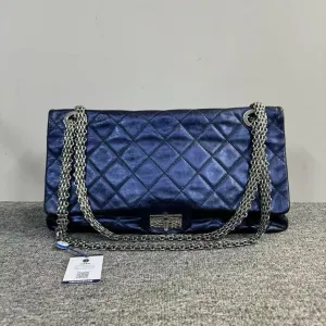 Chanel Preloved 2.55 Bag Navy Leather Shoulder Bag