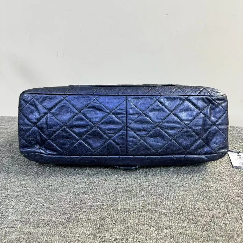 Chanel Preloved 2.55 Bag Navy Leather Shoulder Bag