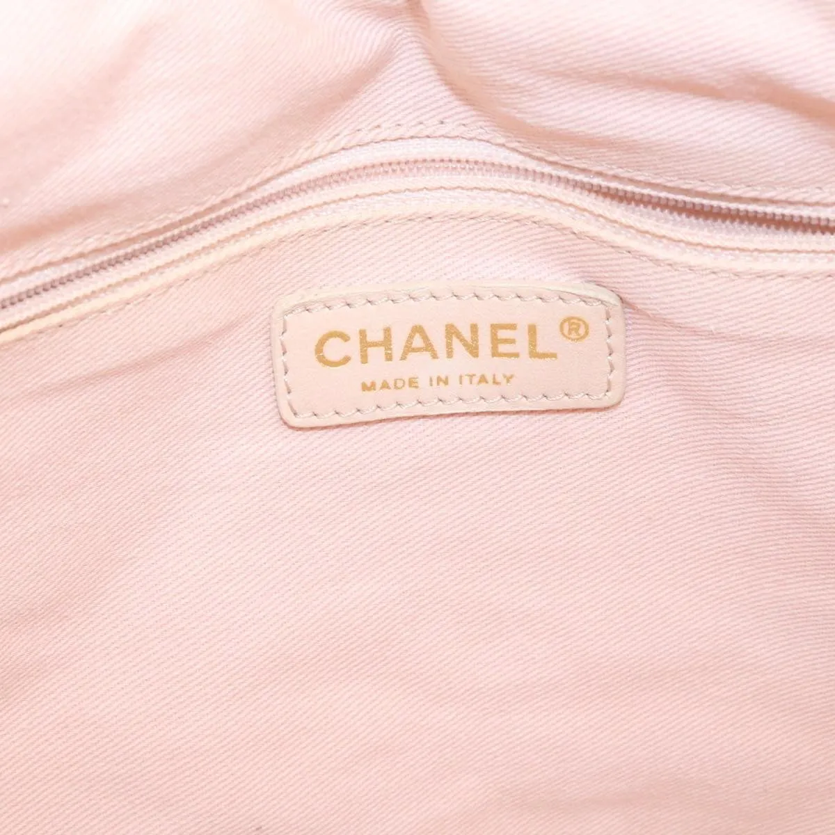 CHANEL Tote Bag Quilted Pile Animal Pattern Pink CC  27024A